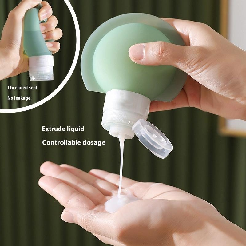 3Pcs 60ml/90ml Refillable Silicone Travel Bottle Set for Portable Skincare and Makeup Liquid Storage – Squeeze Dispenser Design