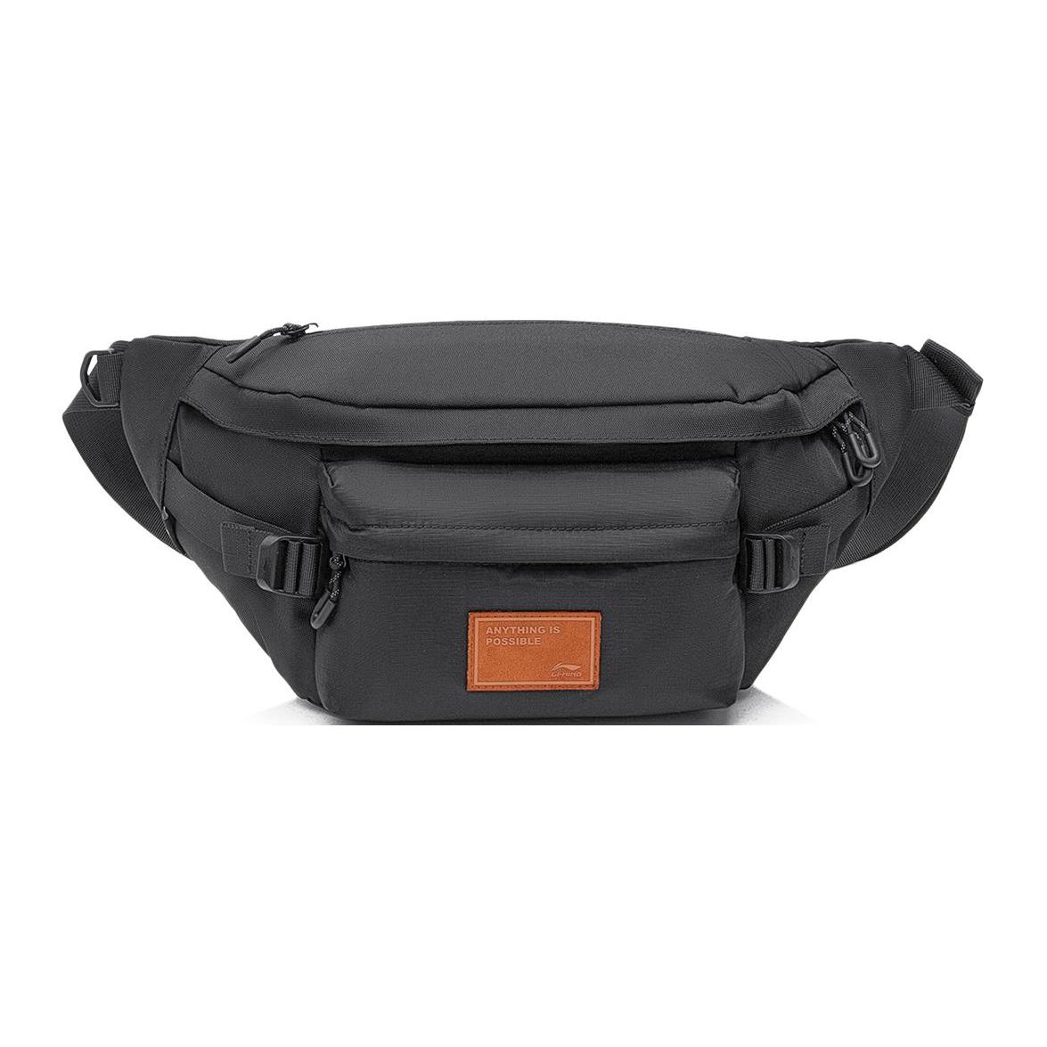 

Новая коллекция LiNing Sports Life Полиэстеровая наплечная сумка, сумка через плечо, сумка-слинг, поясная сумка Обычная Унисекс Черный ABLT019-3 41.9*9.9*18.5CM