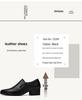 Men's High Heel Leather Shoes - 6CM and 8CM Height Options, Genuine Leather, Trendy Pointed Design