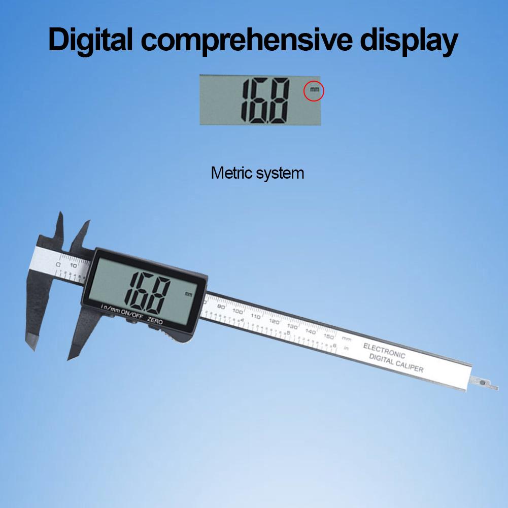 0-150mm Digital Vernier Caliper Depth Ruler Inch and Millimeter Conversion Pachymeter for Home/Industrail/Jewelry Measurement