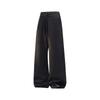 Men's Hong Kong Style Loose Knit Sweatpants: Casual Straight Leg Drawstring, Floor Length, Wide Leg, for Spring and Autumn