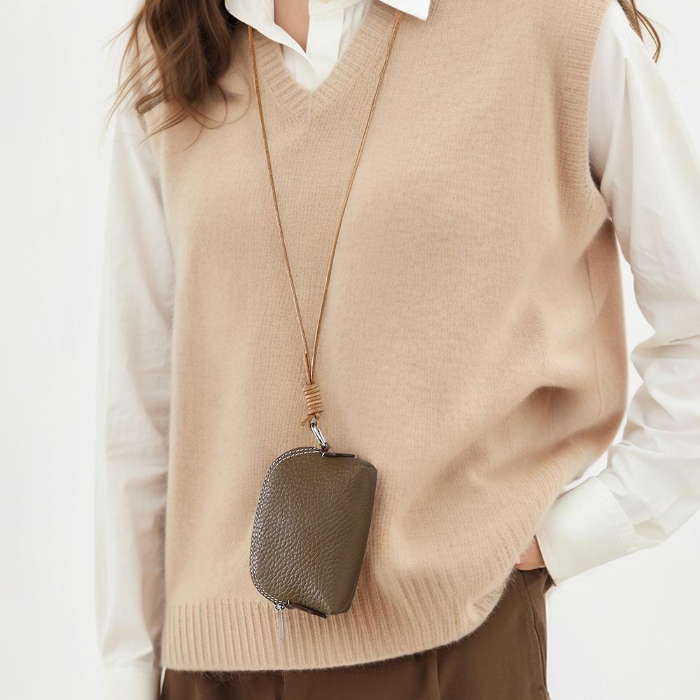 

Поддержите женский кошелек из первого слоя коровьей кожи, темперамент с множеством отделений для карт, простую сумку-клатч, кошелек для мелочи с тисненым логотипом