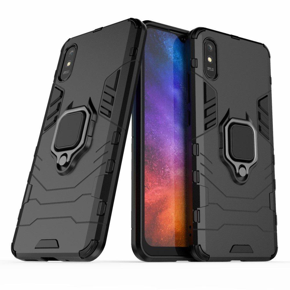 Case for Xiaomi Redmi 9A, Kickstand Ring, Black