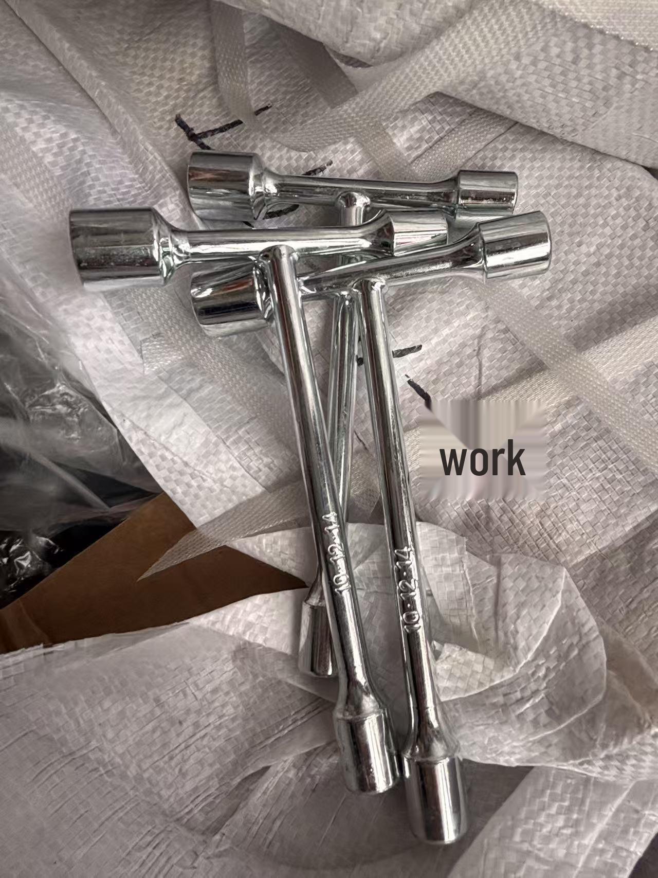 Electric Vehicle & Bicycle Cross Socket Wrench Set for Disassembly & Maintenance Silver T-Handle Socket Wrench - Small