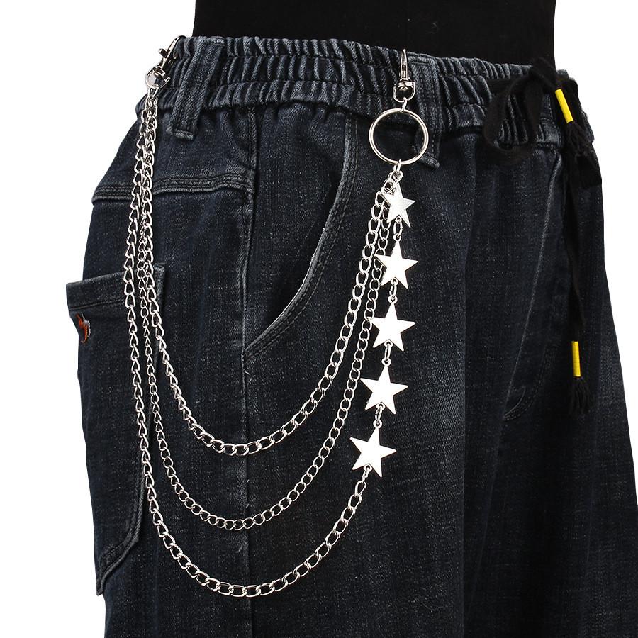 Star Shape Multilayer Belt Chain With Lobster Clasp For Men And Women
