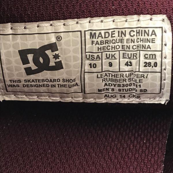 DC SHOES Studio SD Leather Suede Low-cut Sneakers 28.0 red(USED)