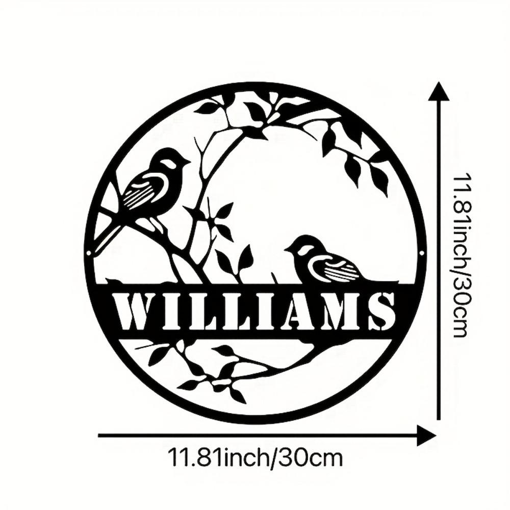 Круглая металлическая настенная art Природа Птица Лист Дизайн Фермерский дом Домашний декор Металлическая скульптура