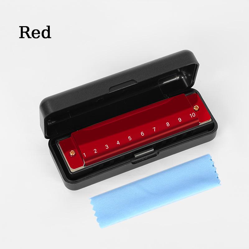 Professional Ten-Hole Metal Harmonica - Alloy Toy Musical Instrument