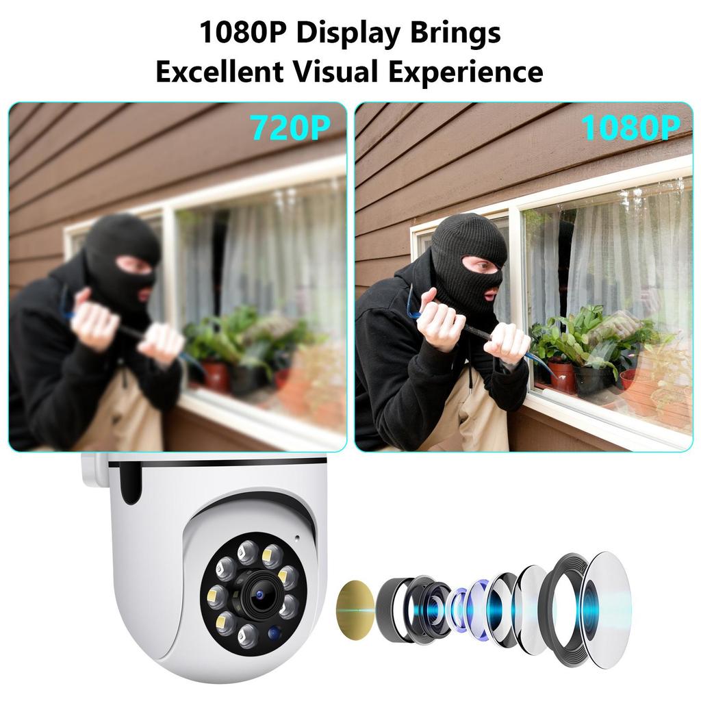 1080P CCTV IP Kamera 2MP PTZ WiFi Kamera mit Auto Tracking Outdoor Wasserdicht IR Nachtsicht Icsee APP