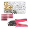 Deepa Set with Crimping Pliers for 100 Terminals 25 Electro and a Set for DIY and Motorcycles 3-Piece (0.8sq - 2.5sq), Ratchet-Type Taps, 3-Piece
