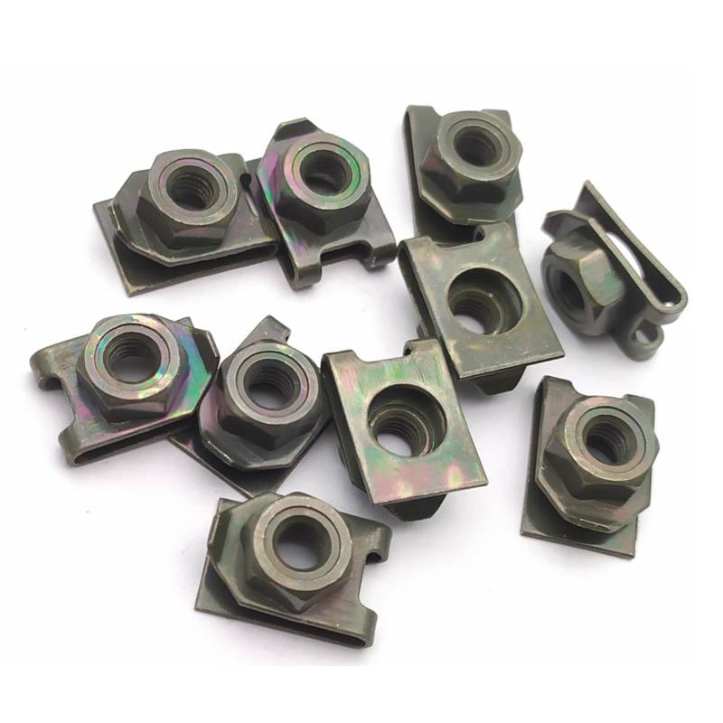 5/10/15/20pcs 5mm M5 Car Motorcycle Scooter ATV Moped E-bike Plastic Cover Metal Retainer U-Type Clips ArmyGreen