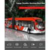 1/32 legering støpt Beijing-bussmodellleker Stor dobbel seksjon Artikulert sightseeingtur Buss Lyd Lys Trekk tilbake Gutt Bursdagsgaver