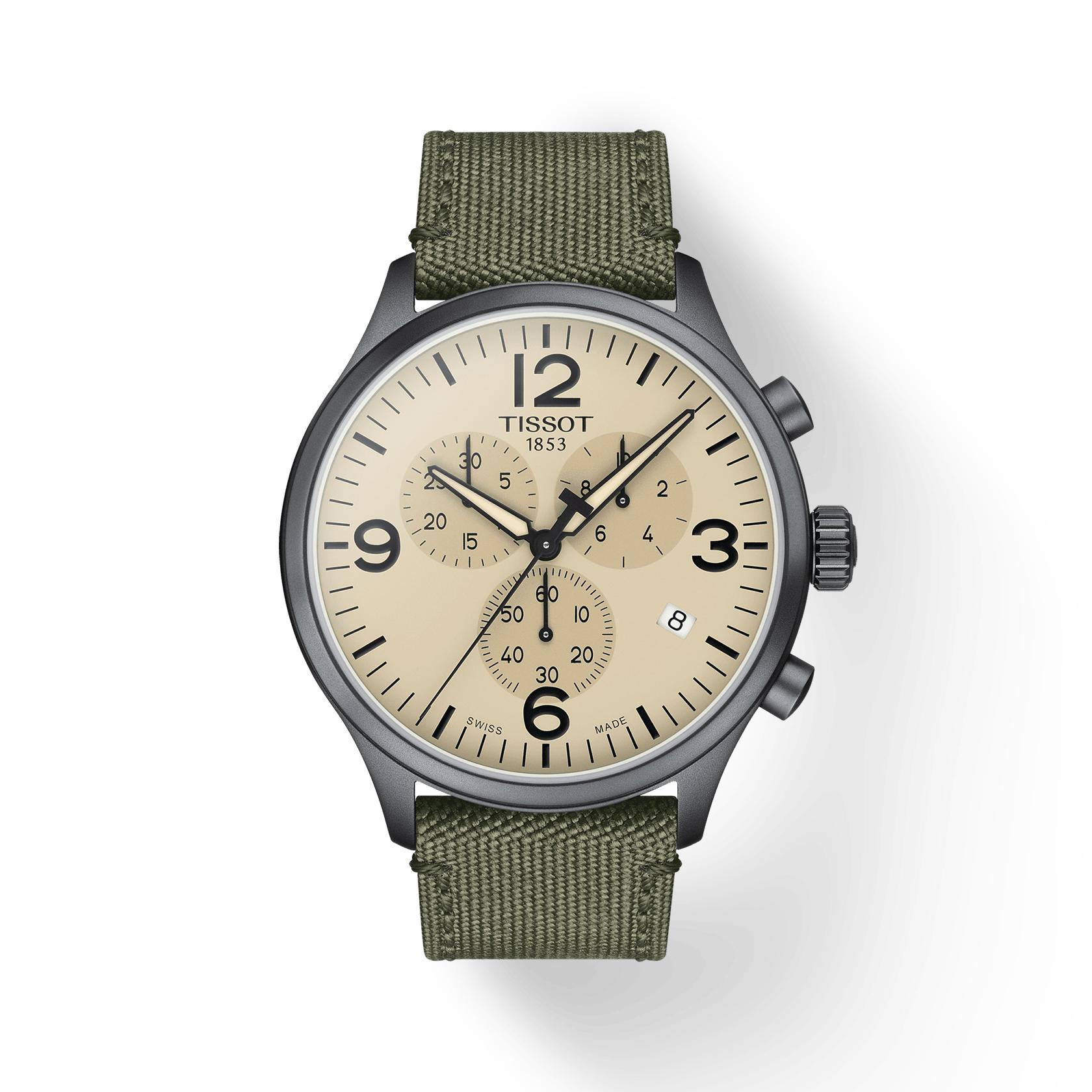 

Чоловічий модний годинник Tissot T116.617.37.267.00 бежевий