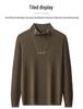 Men's Plus Size Trendy Half-Zip Wool Sweater: Autumn/Winter Fleece Pullover, Warm Casual Knit.