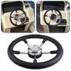 Simple To Install Boat Steering Wheel Stainless Steel Construction 13" Diameter For Long Lasting Use