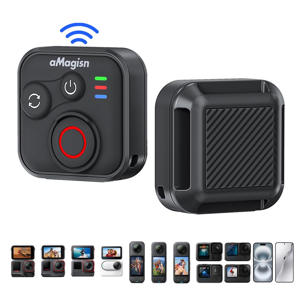 Bluetooth Remote Control for Insta360 X5 X4 Ace Pro 2 Gopro Hero 13 12 Action Cameras With Wrist Strap for Sport Camera Accessor