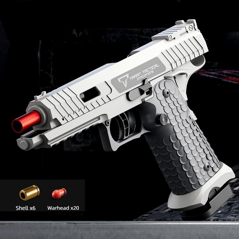 For Outdoor Game Csnoobs 2011 Continuous Shooting Toy Gun Shell Pistol Revolver Radish Gun Birthday Gift  Hangable Empty