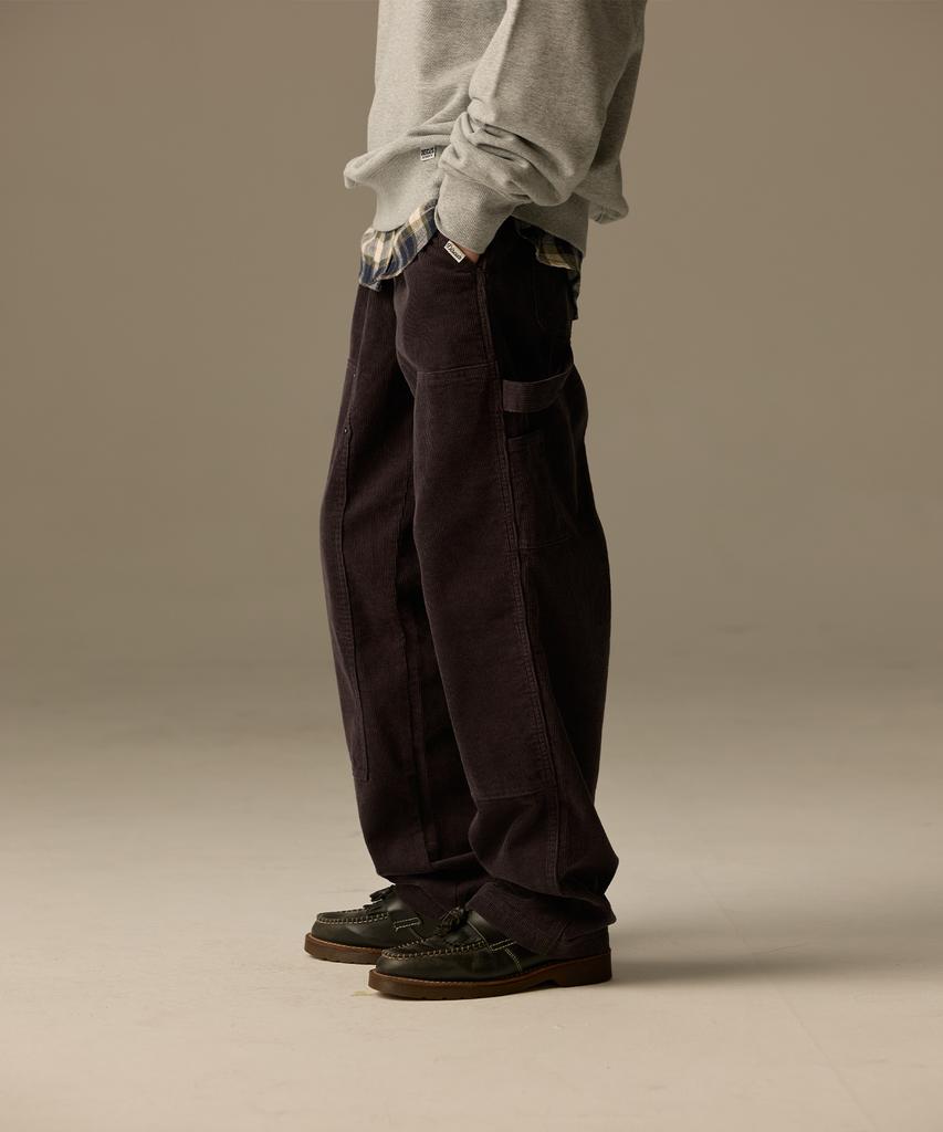 DISCUS ATHLETIC Corduroy Carpenter Pants Charcoal