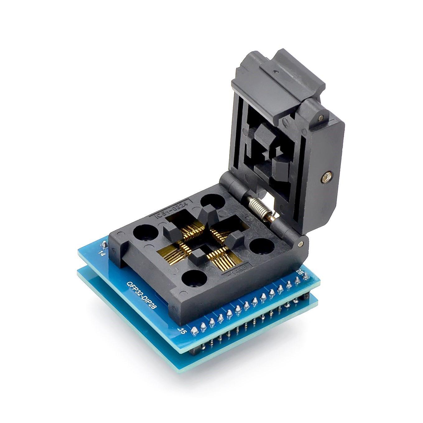 

TQFP32 QFP32 ДО DIP28 TQFP44 QFP44 ДО DIP40 Адаптер для програматора мікросхем Тестова колодка для мікросхем Посадкове місце для прошивки Інтегральні схеми