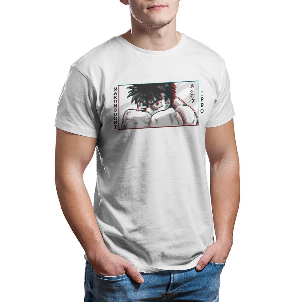Novelty Makunouchi Ippo T-Shirt Men Round Neck 100% Cotton T Shirts Hajime No Ippo Anime Short Sleeve Tees Unique Clothes