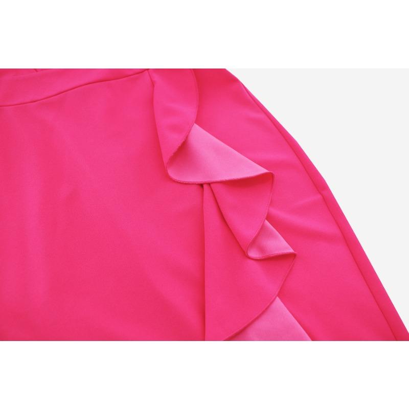 Professional Dresses Summer Women's V-neck Ruffled Slim Temperament Dresses