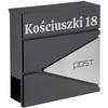 Boris Anthracite Mailbox With Inscriptions
