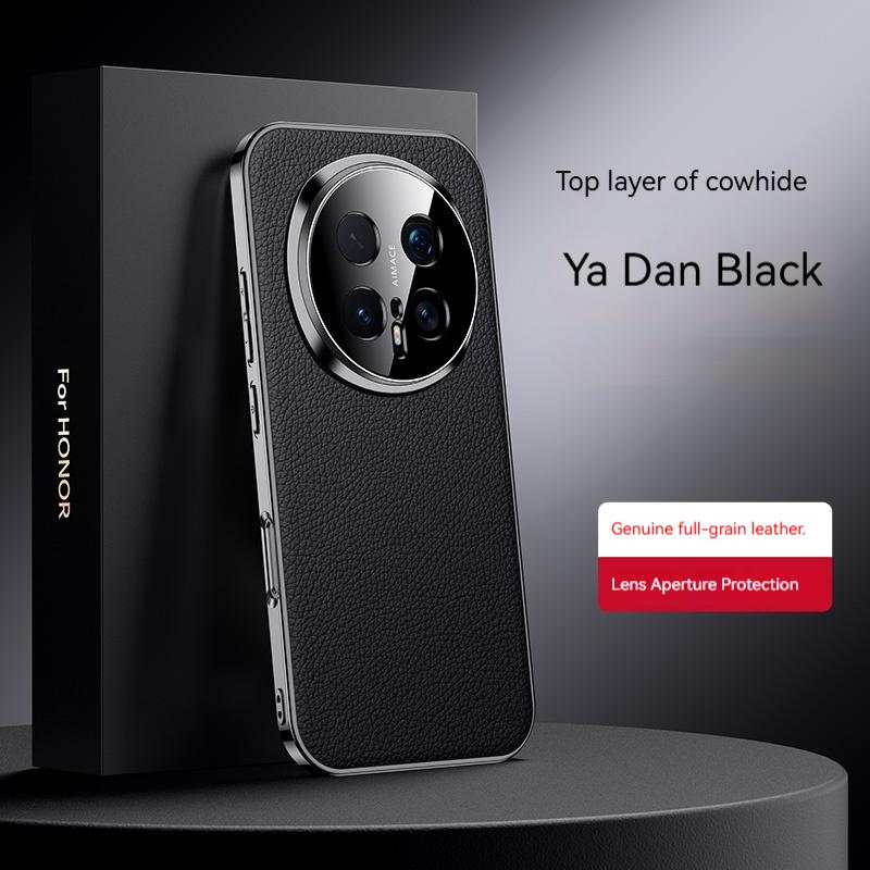 For Honor Magic 8 7 6 Pro Phone Case, Luxurious Leather Lychee Pattern Design, Fully Wrapped Lens, Anti Drop Protective Cover