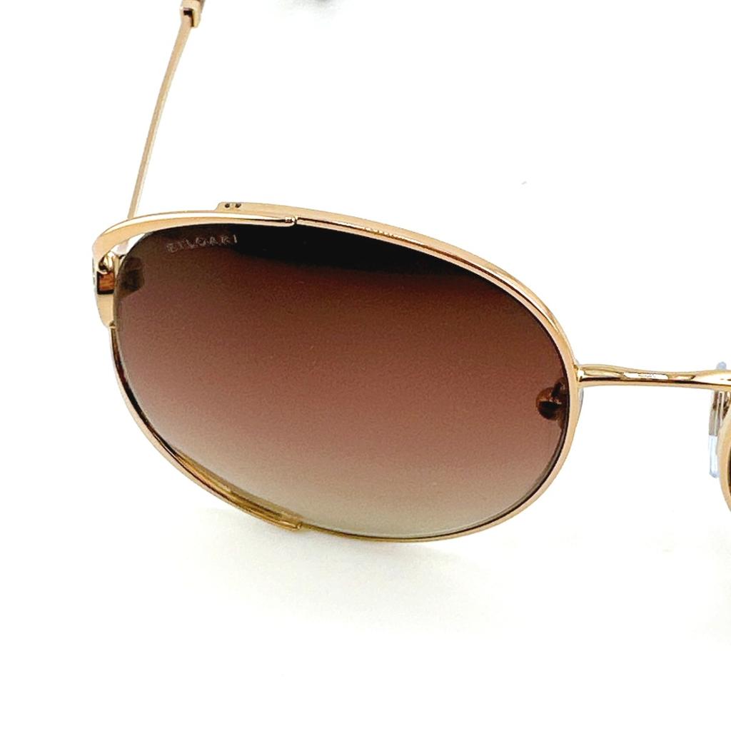 Bvlgari 57 20 2014/E2 Sunglasses Metal Brown Unisex BV6181B Used