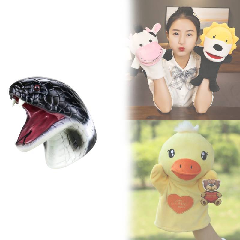 Children Animal Hand Puppet Model Silicone Material Educational Use Creative