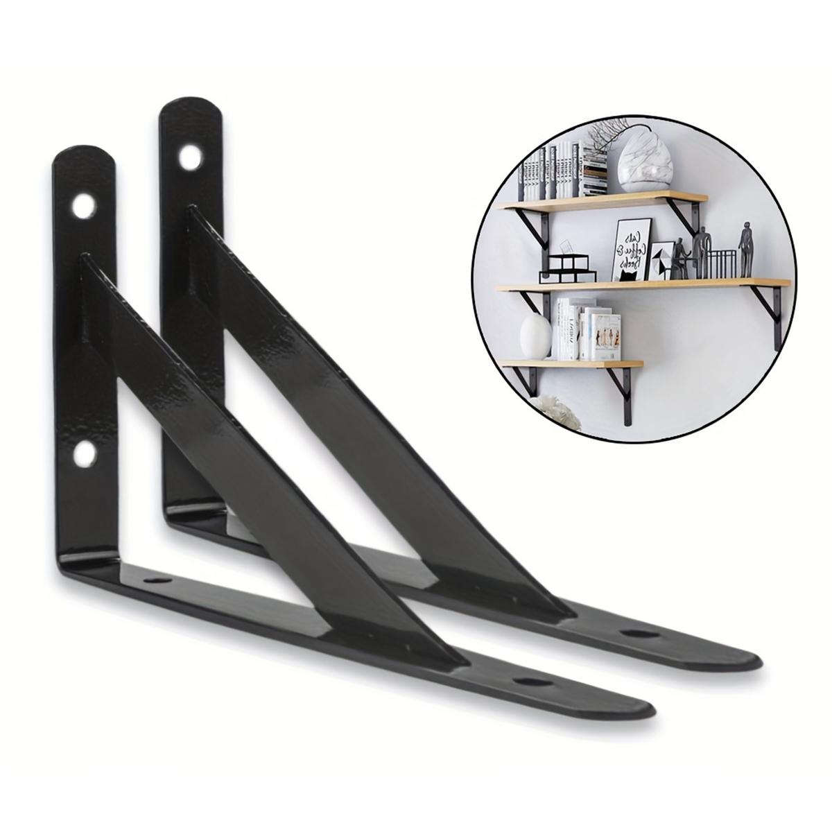 

6.1x3.7inch Decorative Shelf Wall Mounted Floating Shelf Bracket,Duty Rustic Iron Metal Corner Triangle Shelf Brackets 90 Degree 8 inch