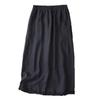 Korean-Style Summer Linen Ruffle Midi Skirt for Women