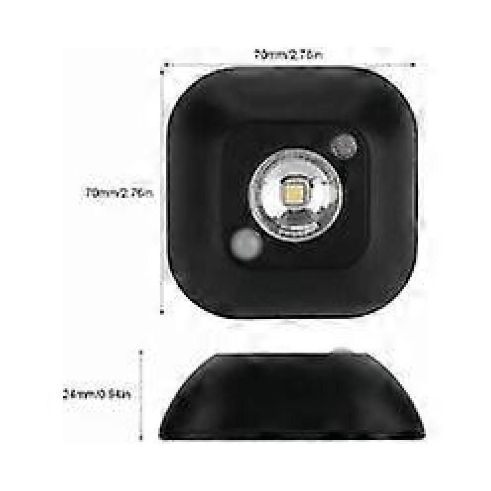 Motion Sensor Night Light, Mini Wireless LED Infrared Motion Sensor Battery Operated Night Light,(Black)