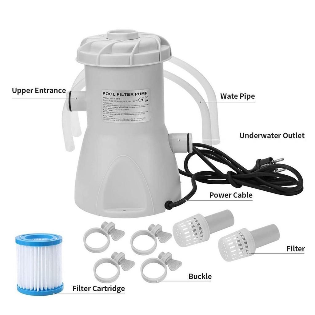 Pompa filtro per piscina da 530 gal Attrezzatura filtro per piscina interrata Semplice filtro per impurità per piscina Pompa per piscina
