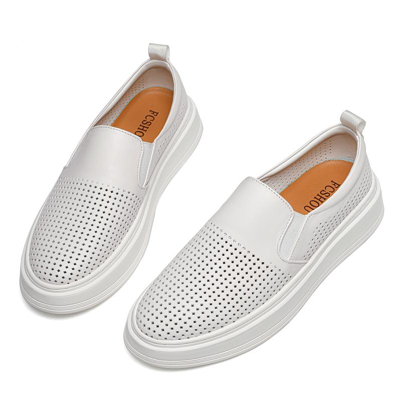 Fashion Genuine Leather Mens Loafers Breathable Summer Shoes New Fashion Man Driving Footwear Soft Comfy Leather Casual Shoes Moccasins