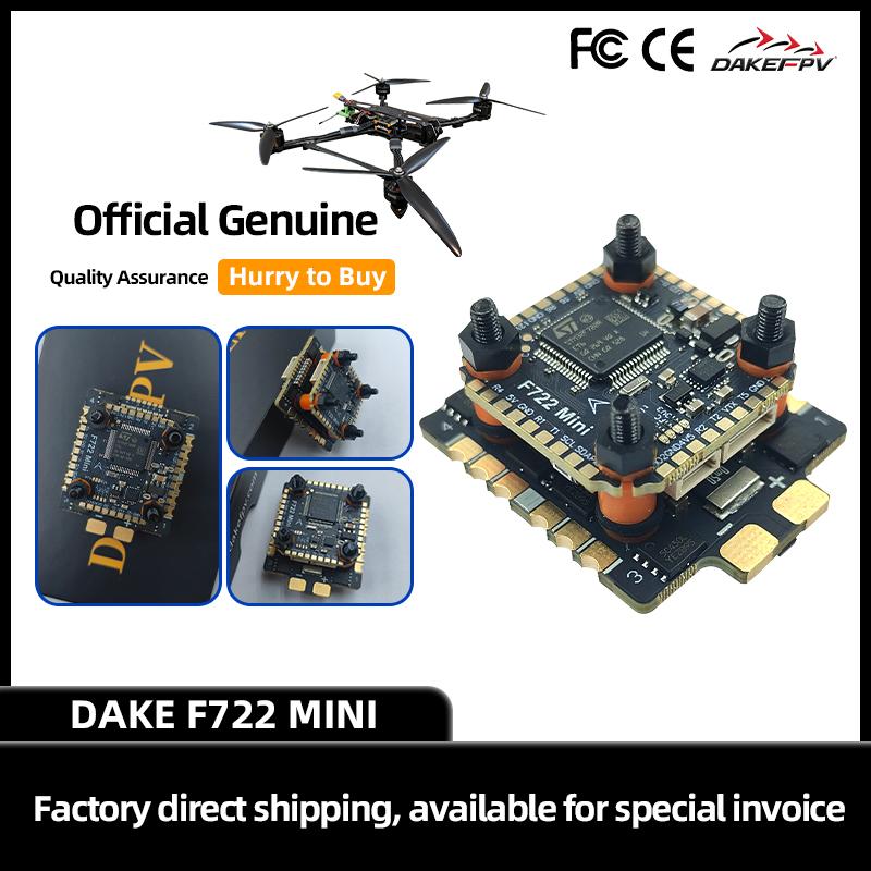 DAKEFPV Mini F722 FC Mini-Stack F722 6S 55A 8S 70A BLS Bluejay ESC 20X20mm Flugcontroller für 3 Zoll 4 Zoll 5 Zoll FPV Drohne