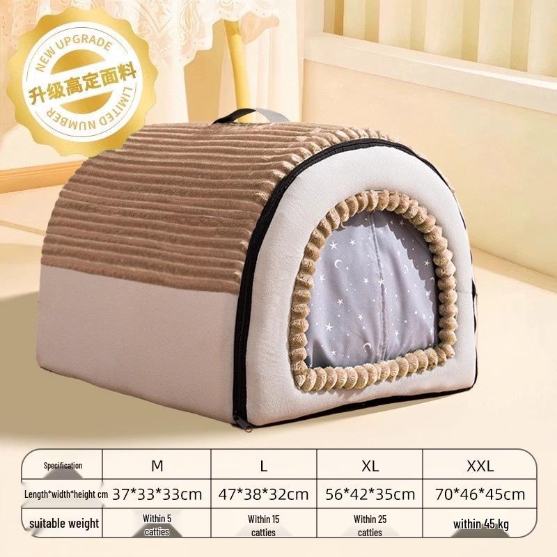 Detachable Washable Enclosed Cat Tent – Cozy All-Season Bed