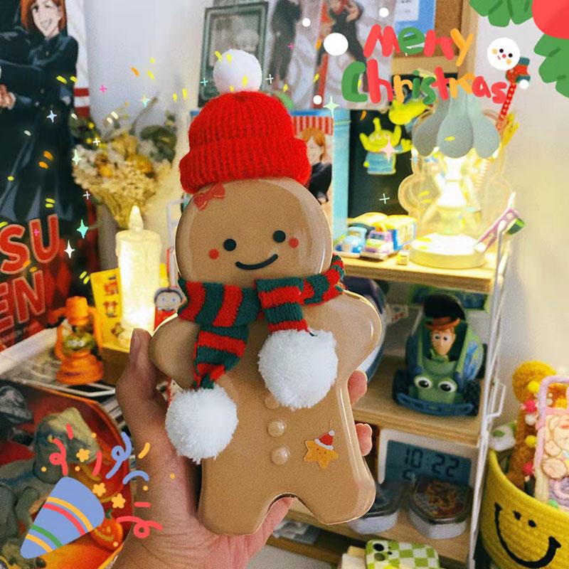 Diy Christmas Snowman Milk Tea Bottle Bear Plastic Drinking Cup Christmas Tree Transparent Coffee Milk Tea Bottle Sealed Cup Set