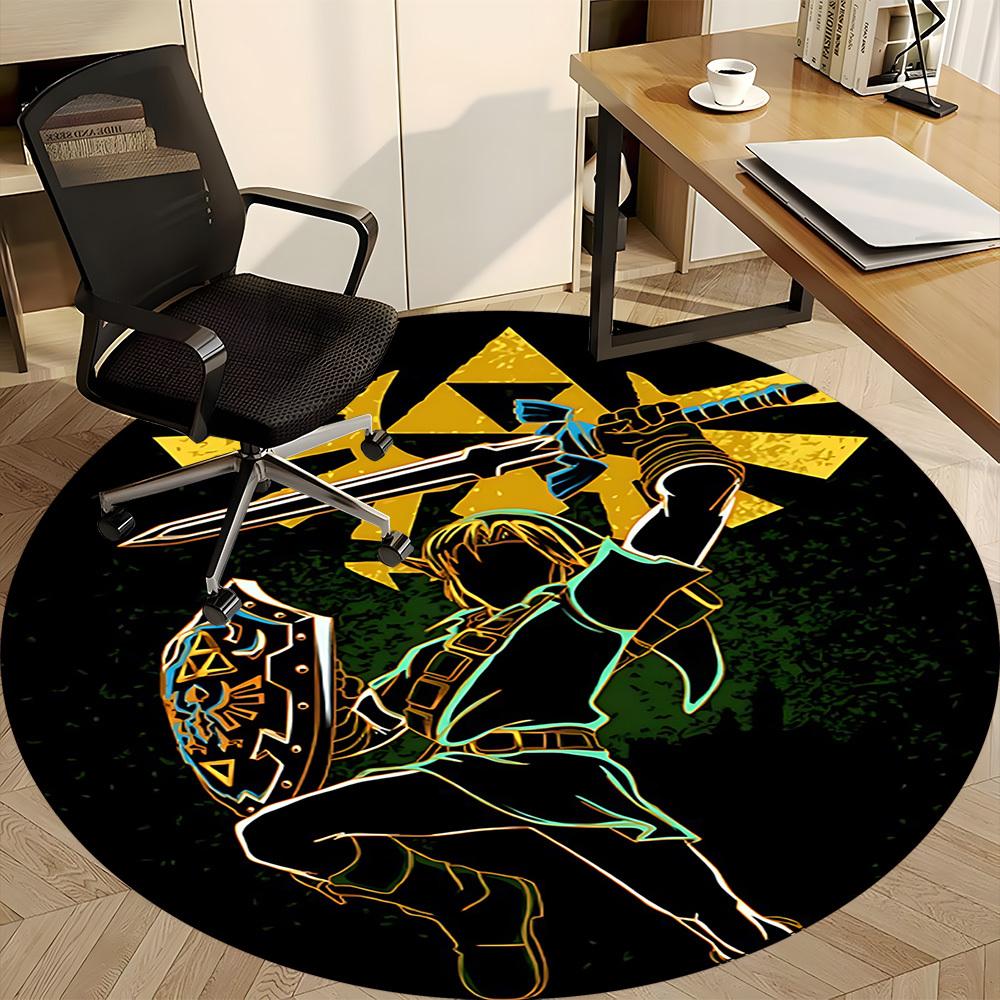 1pc Legend of Zelda Office Round Area Rug, Under Office Chairs Bedroom Living Room Home Decor a1016241