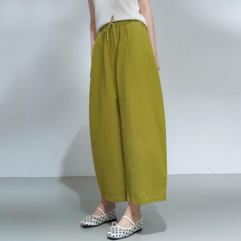 Women's Loose Fit Wide-Leg Cropped Pants