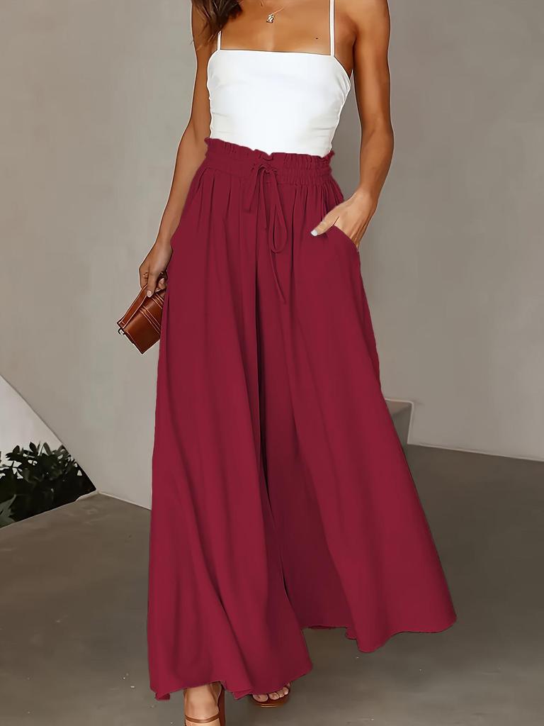 2025 Women's Long Waist-Cinching Midi Skirt with Draping Design – Summer Style