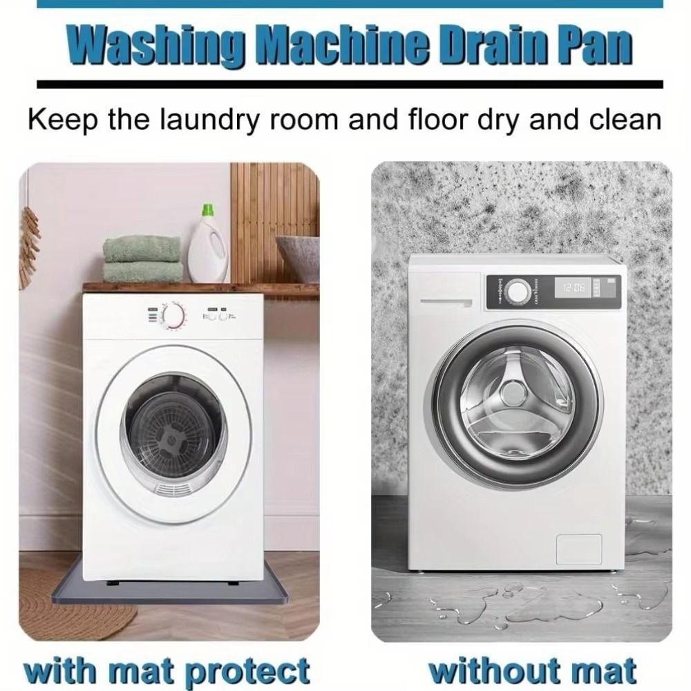 Extra Thick Silicone Washing Machine Drip Tray Leak-Proof Silicone Storage Mat Washer Accessory