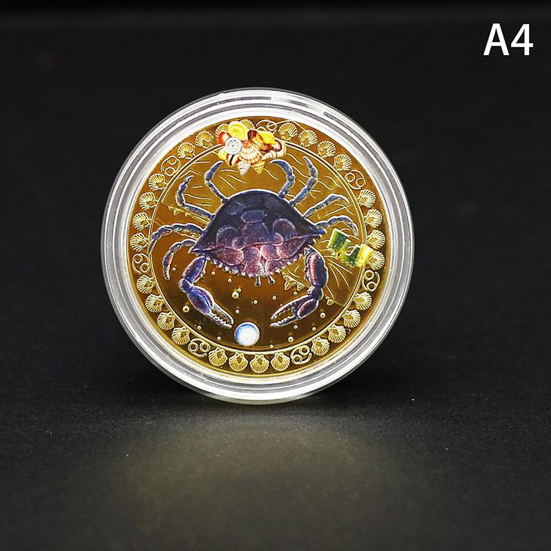 Zwölf Sternbilder Gedenkmedaille Münze Dekoration Farbig Sammlerstück Dekorative Münzen Souvenir Geschenk