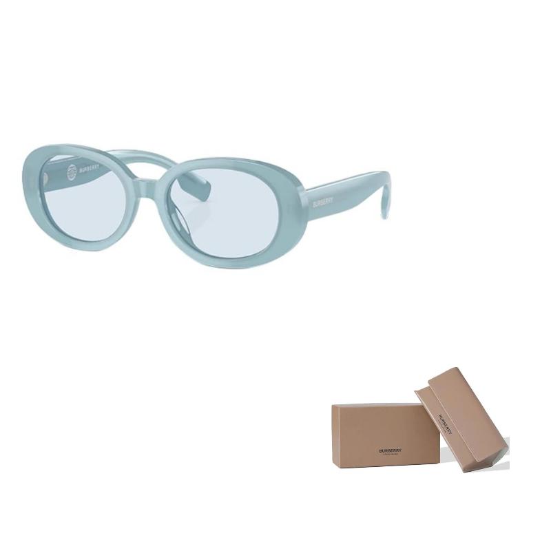 

Burberry Temple Lettering Acetate Oval Sunglasses Kids Blue 48 синий