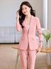 Off-White Women's Blazer & Micro-Flare Pants Set: Autumn/Winter Professional Suit with Waist-Cinching for High-End Style