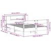 VidaXL Lit bibliothèque sans matelas blanc 120x200 cm bois pin massif 3322952