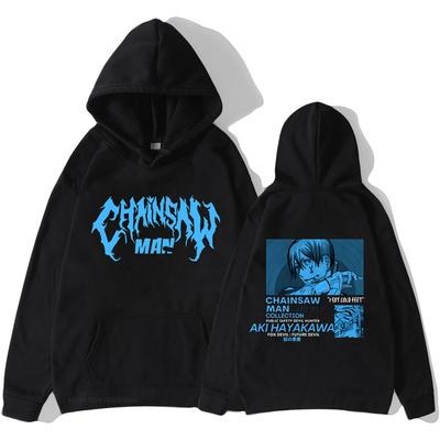 Men's Chainsaw Man Hoodie Aki Hayakawa Manga Sweatshirts Japanese Anime Streetwear Women Pullover Graphic Tops Winter Clothes