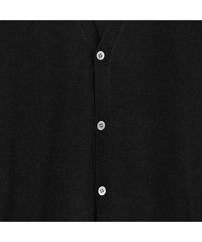 Iolo Silk Blended Classic V Cardigan_Black
