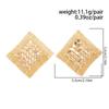 SHIXIN Vintage Metal Sequins Geometric Stud Earrings Women Luxury Irregular Large Square Piercing Earrings Party Jewelry Gifts