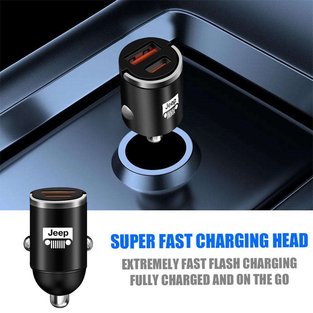 Car Charger Fast Charging Cigarette Lighter Adapter ONE-TO-TWO Charger For Jeep Grand Cherokee Wrangler Renegaed Compass Patriot ANP1