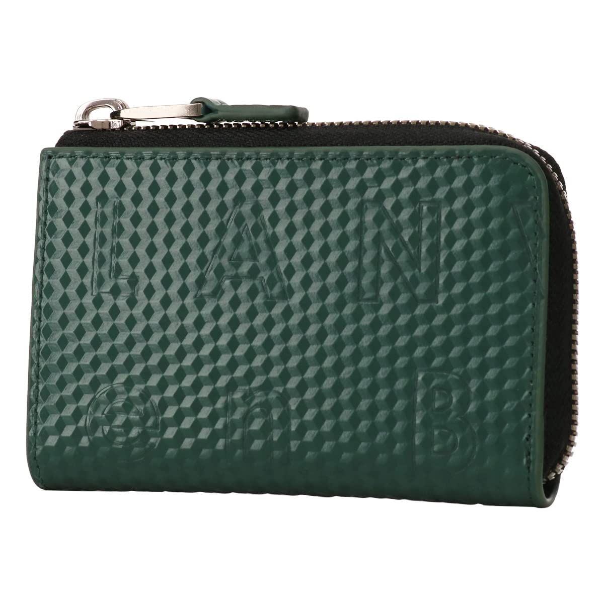 

Lanvin en Bleu Men s Genuine Leather Water-Repellent Key Case (546602) with L-Shaped Zipper, Smart Key Compatible, and Card Case [05] Green